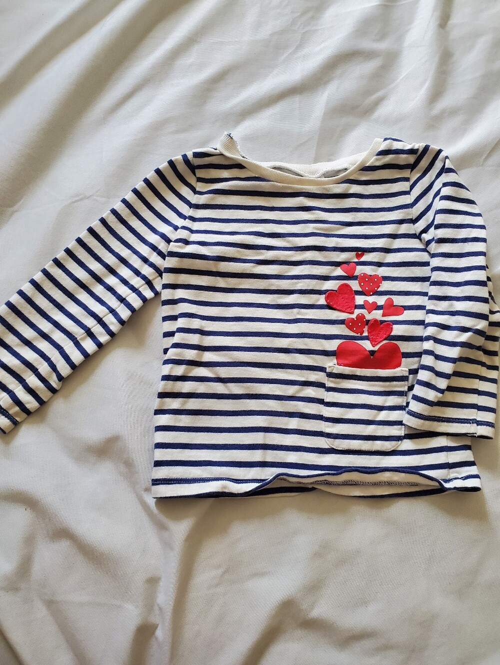 Blue/white Striped Top Girls 2t